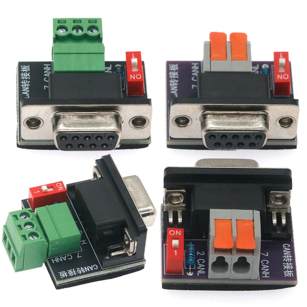 CAN adapter board head screw-free DB9 female headband terminal 120 ohm resistor CAN interface board USB to PCAN