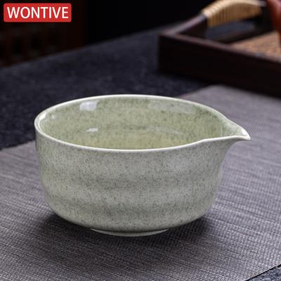 Мача Серый Зеленый Керамическая Чаша для Матча Большой Объем Термостойкая Чаша для Чая Салата Супа Гладкая Чашка-Заварник для Зеленого Чая