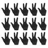 Перчатки для бассейна PATIKIL Breathable Spandex Left Hand 15 шт. 3 Finger Billiard Accessories Women Men Cue Shooter Snooker Sports Black Anti-Slip