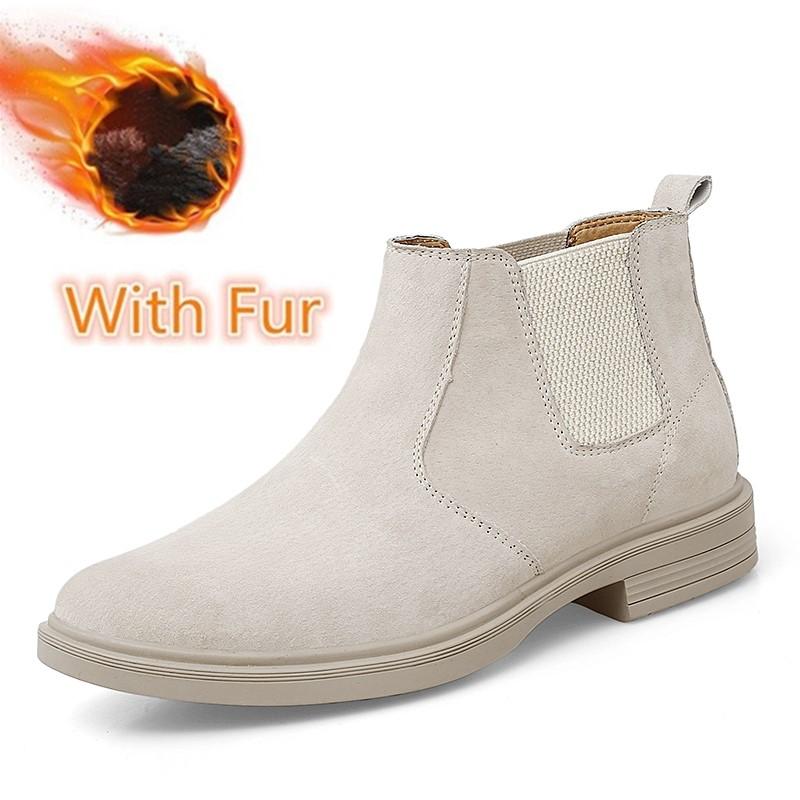 Новейшие мужские ботинки, классические модные ботинки Chelsea Frosted Suede, мужские повседневные ботинки, роскошные брендовые теплые зимние ботинки, осенне-зимние ботинки
