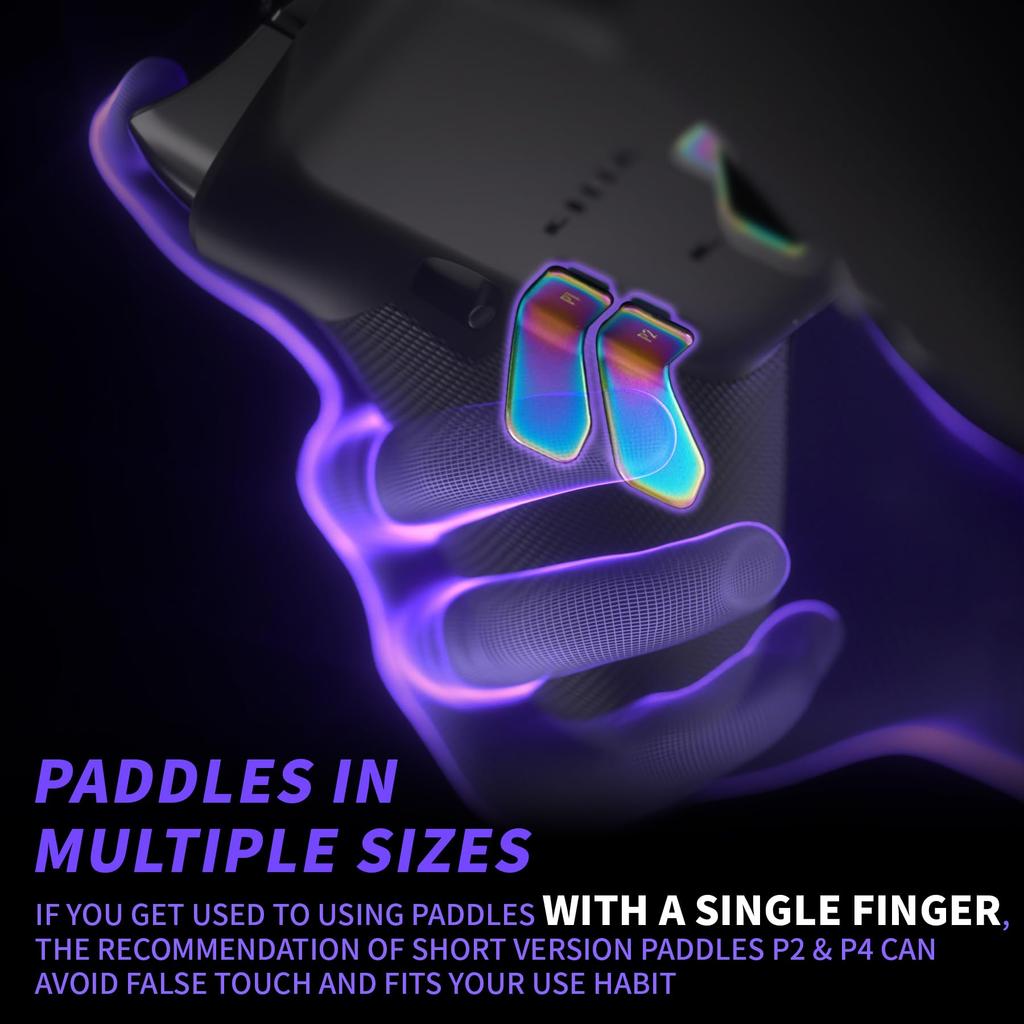 EXtremeRate Swift Лепестки для Xbox Elite Запасные задние лепестки для контроллеров Xbox One Elite и Elite Series 2 Радужная Аура Синий 1/2 контроллера,