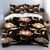 Pink flowers, moons, stars. Bedding sets Duvet cover sets Duvet covers Pillowcases(1 * Duvet Cover 2 * Pillowcases without duvet insert)