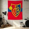 Footballclub Basel Wall Tapestry Aesthetic Wall Hanging Printed Fabric Blanket Decorative Tapestries For Bedroom Living Room Home Decor