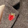 Милый клубничный корсаж, украшение для банкета, женский шарф, брошь, булавки, ювелирные изделия, подарки