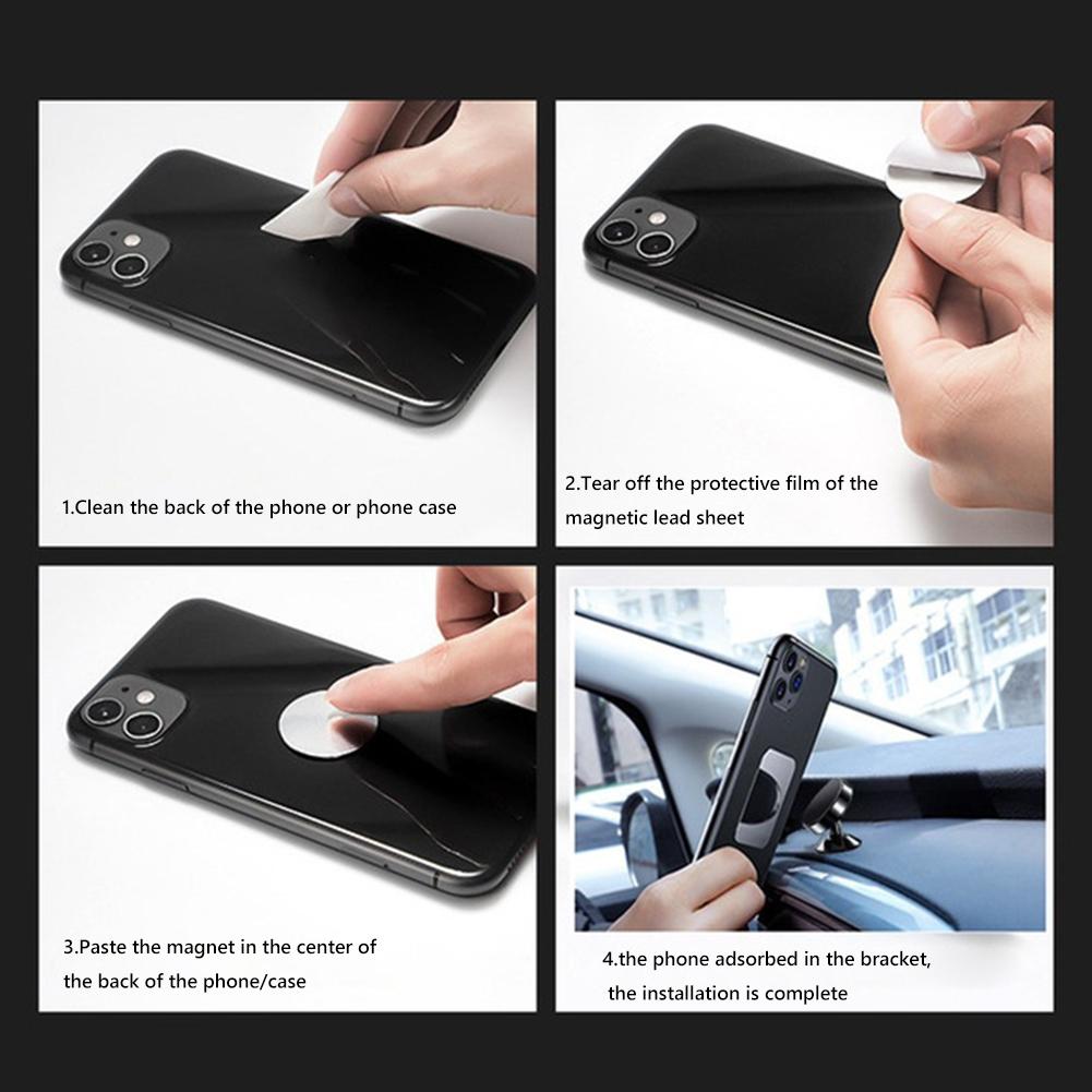 Магнитный держатель телефона, вращающееся на 360 градусов автомобильное крепление для телефона для iPhone 14 13 12 (черный)