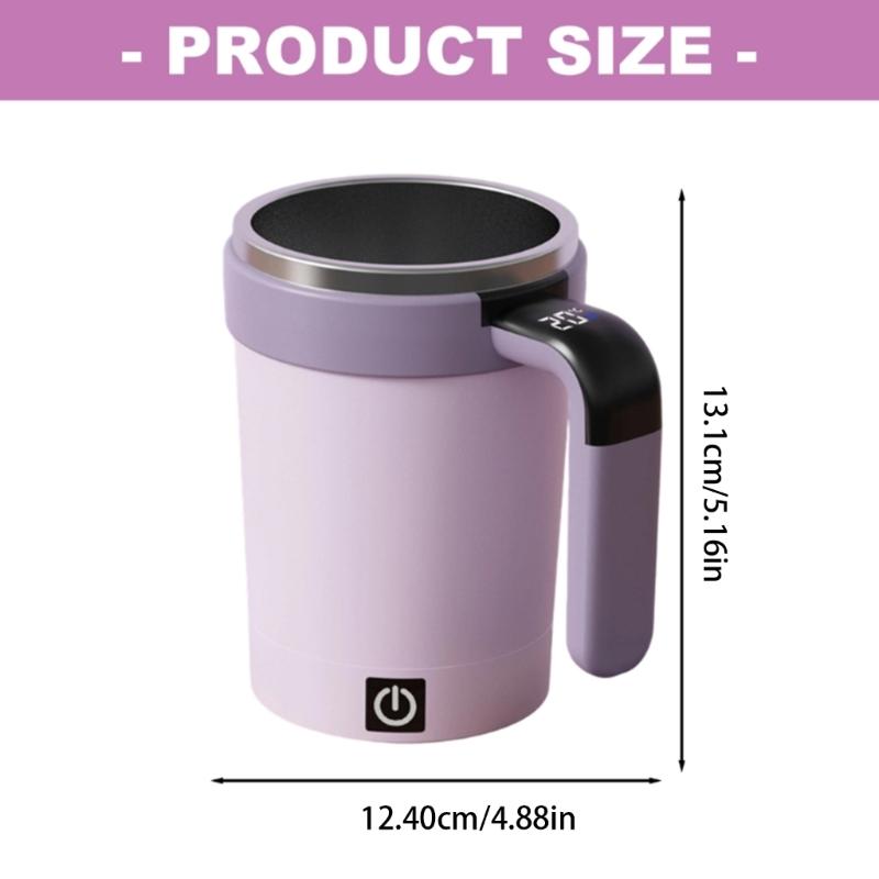 Magnetic Auto Stirring Cup Coffee Protein Shakes Electric Mixer Food Grade Stainless Steel Mixing Mug Detachable Base