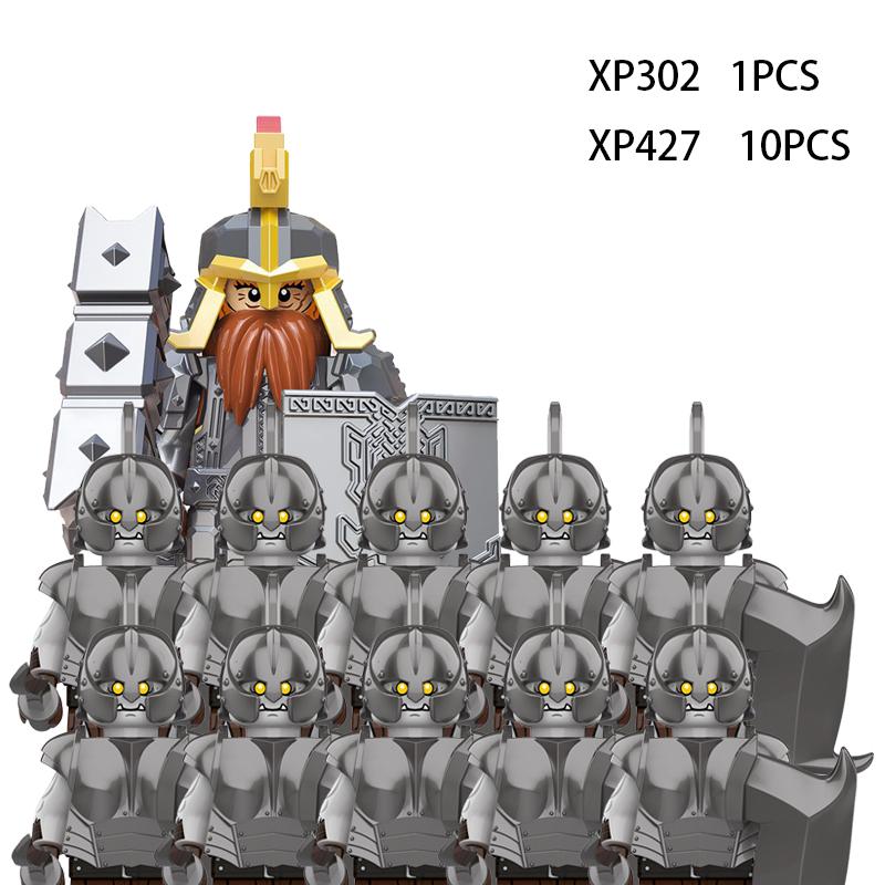 Medieval Elf Rohan Soldiers Guard Army Lotr Action Figures Mini Bricks Doll Assemble Building Blocks DIY Toys for Kid Gifts