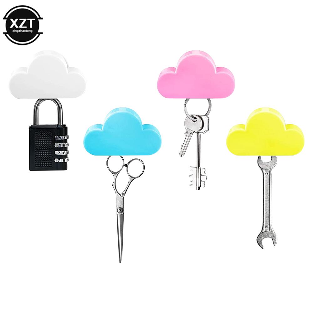 New White Cloud Magnetic Key Holder for Wall Hanger Organizer Easy to Mount Powerful Magnets Keep Keychains Securely Wholesale