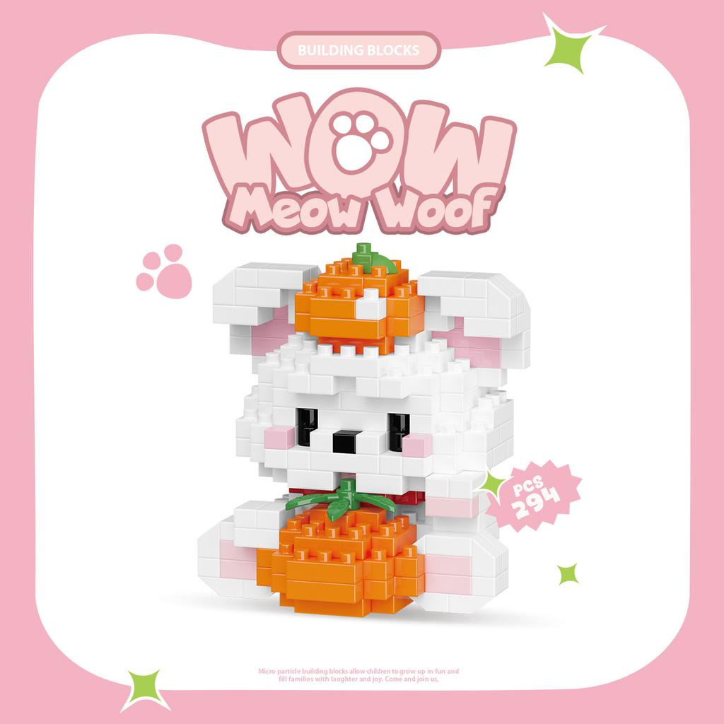 Mini Cartoon Cute Cat Dog Animals Models DIY Building Blocks Toys Micro Blocks Kit Christmas New Year Gifts Lucky Decor