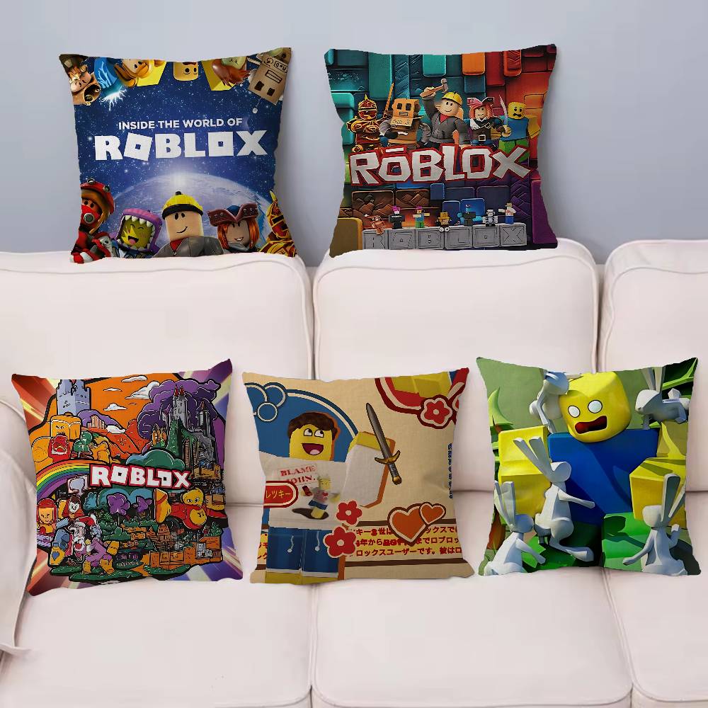 Sandbox Game R-Roblox Pillowcase Toon Gift Cushion Cover Bedroom Home Sofa Chair Seat Decor Pillow Case