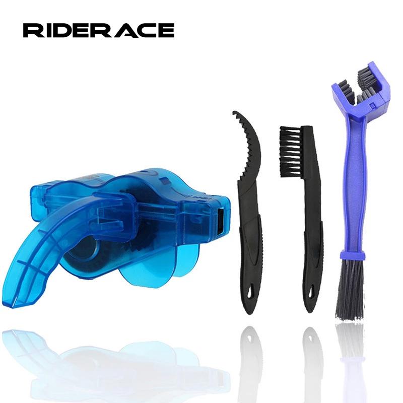 Очиститель цепи велосипеда Щетка для цепи Портативный комплект для быстрой мойки шоссейного велосипеда MTB Щетки для чистки Скруббер Инструменты для обслуживания велосипеда