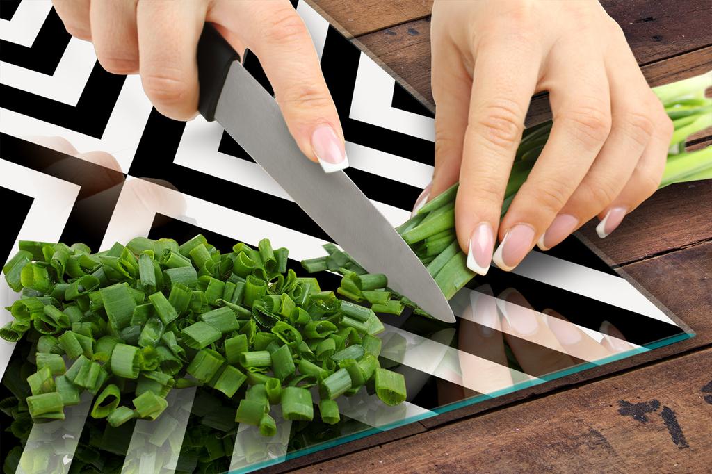GLASS CUTTING BOARD 45x52 Stripes