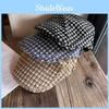 Checkered Retro Pattern Beret Hat For Women Breathable Sunshade Headwear Gift