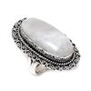 Кольцо из серебра 925 пробы с натуральным лунным камнем, размер 9, V4L41