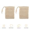 20Pcs Soap Saver Bag Cotton Linen Bubble Net with Drawstring Free Exfoliating Foaming Drying Shower Soap Holder