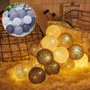 LEDs String Lights Cotton Thread Balls Home Decoration Lamp for Party Wedding Color Light String Christmas Decorations
