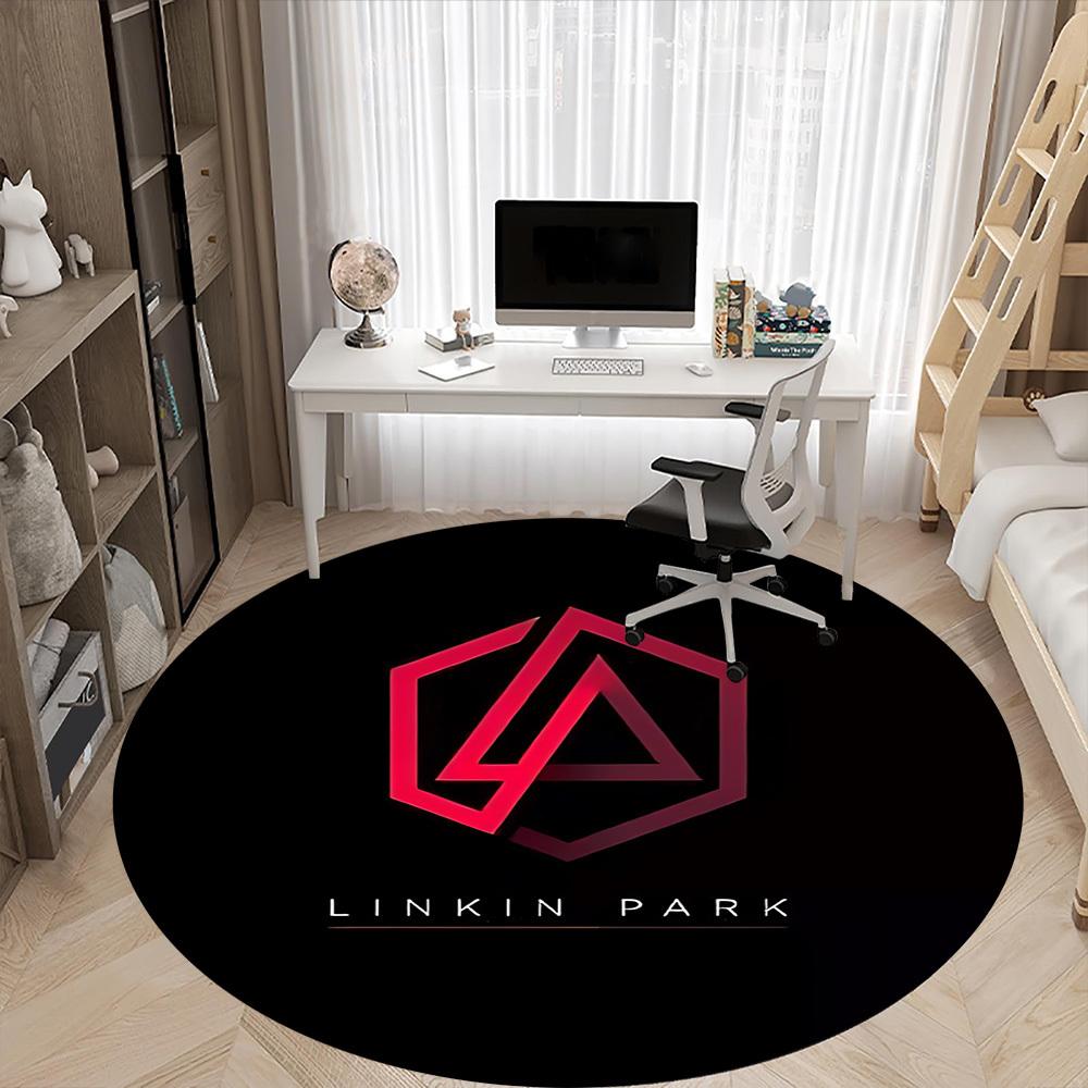 1 шт. Круглый коврик для офиса Linkin Park, Нескользящий, Мягкий и прочный офисный коврик для декора интерьера, Идеально подходит для офиса, Красивое украшение