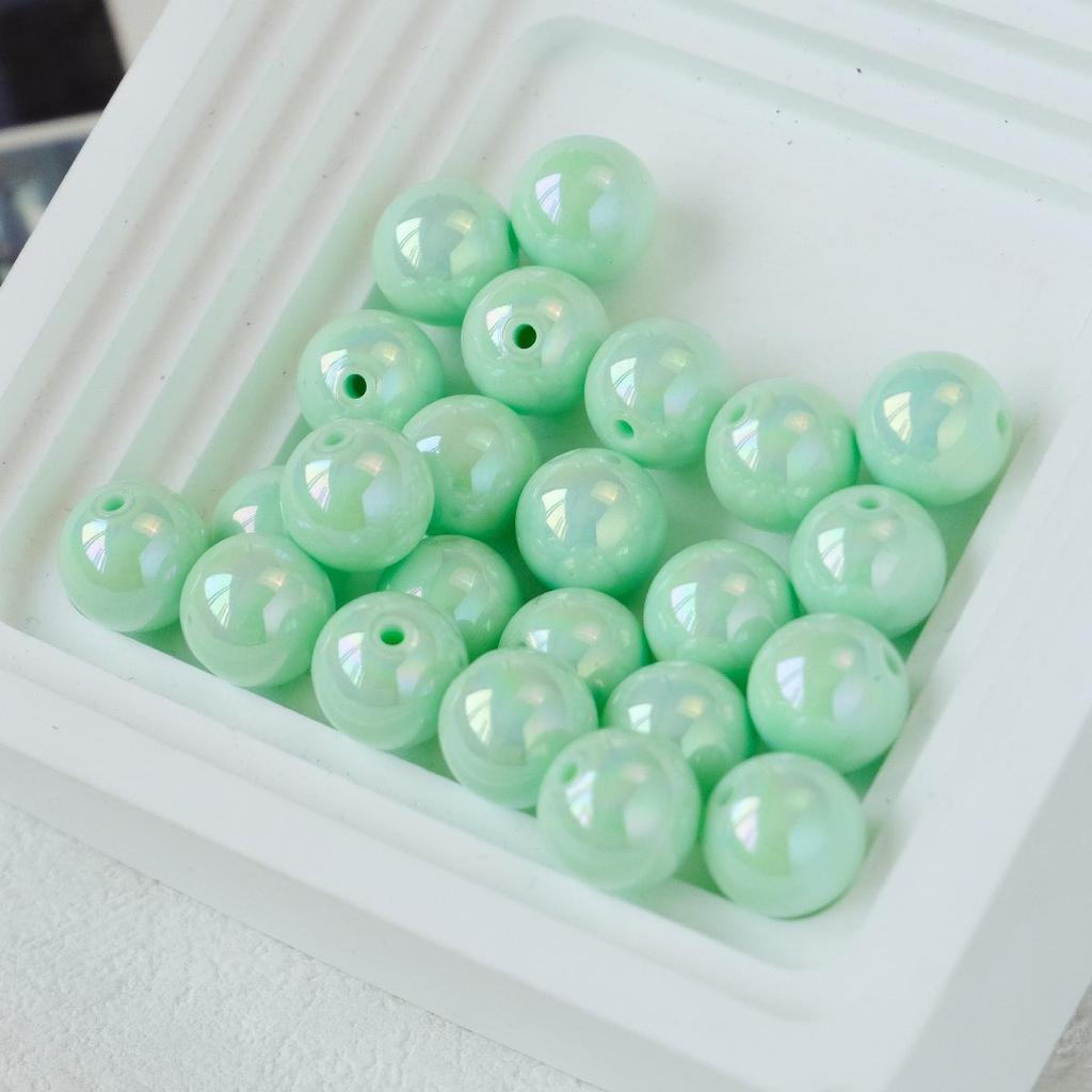 Акриловые круглые бусины AB-цвета для DIY-украшений и аксессуаров