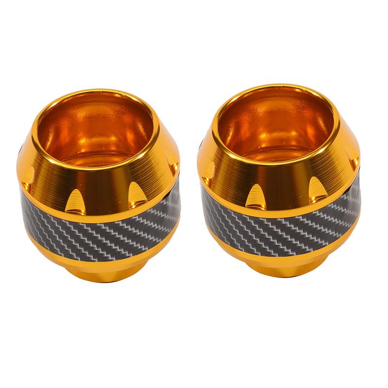 A Pair Of Carbon Fiber Motorcycle Front Fork Covers, Universal Frame Slider Pads, Suitable For Motorcycles And Scooters