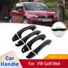 Подходит для Volkswagen VW Golf Mk6 5K 2009 2010 2011 2012 2013 Глянцевая черная накладка на ручку двери Защитная наклейка Отделка Автомобильные аксессуары