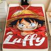 1PC One Piece Monkey D Luffy Patterned Flannel Blanket Suitable For All Seasons For Home Decor Warmth And Comfort Gifts Holiday Present