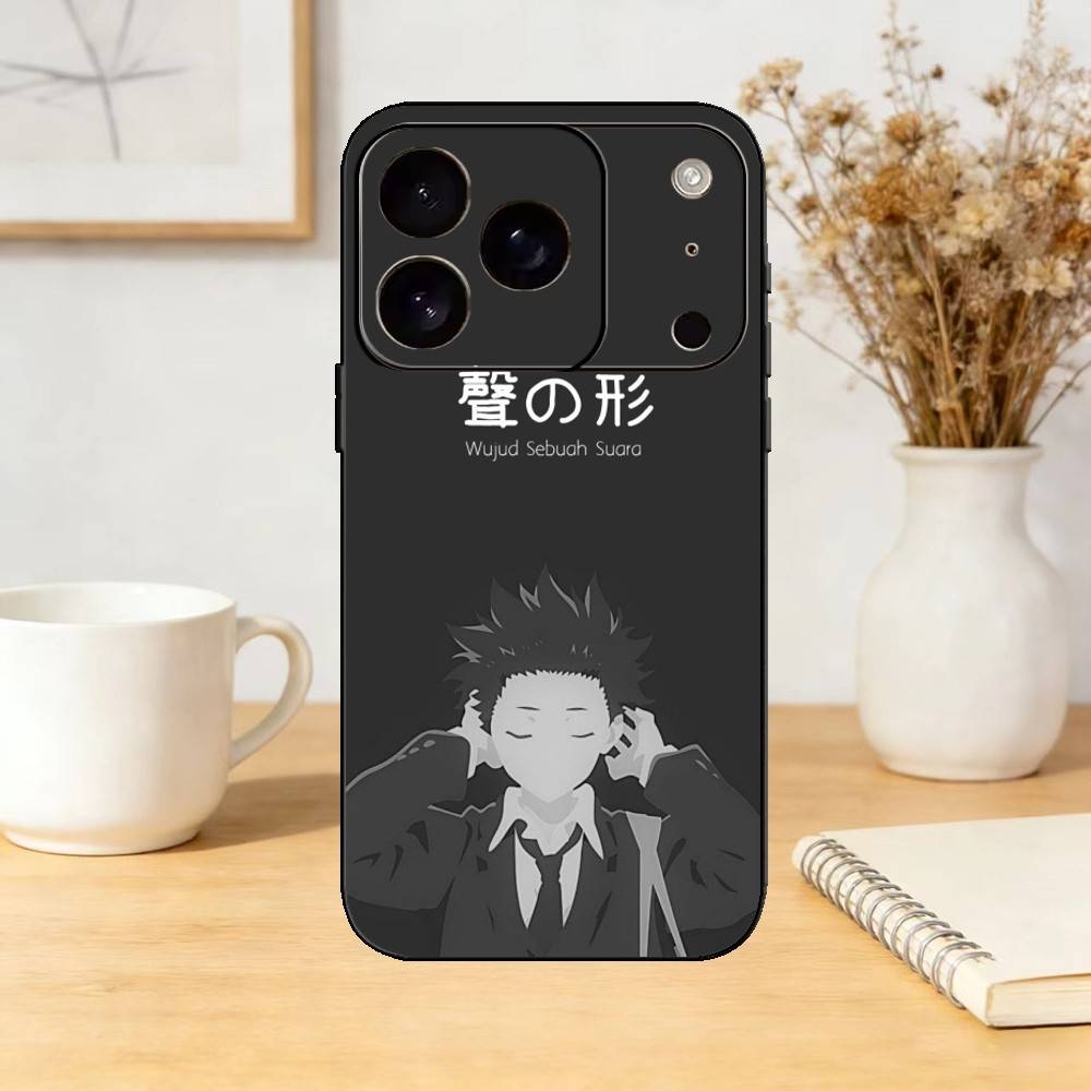 Чехол для телефона A Silent Voice Шоя Нисимия Силиконовый черный Мягкий Для IPhone 17,16,15,14,13,12,11,SE,Plus Pro Max