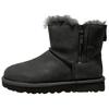 Comfortable Zipper Flat Short Snow Boots Women Boots Charcoal 1118853-CHRC