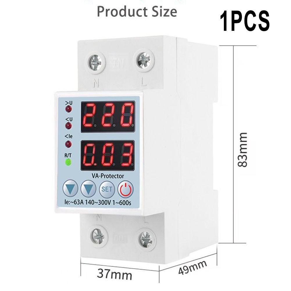 Двойной дисплей 40/63A 230V DIN Rail цифровой стабилизатор напряжения и защита от перенапряжения