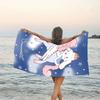 1pc Sanrio Cinnamoroll3 Beach Towel, Beach and Seaside Swimming Pool Equipment, Fashion Pattern, Rectangular, Travel Essentials