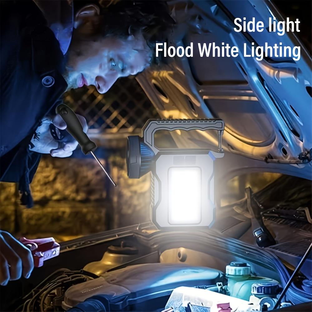 Многофункциональный светодиодный солнечный фонарь для кемпинга, перезаряжаемый прожектор, можно подвесить, с боковыми фонарями, подходит для походов и кемпинга на открытом воздухе, отключение электроэнергии