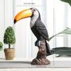 Creative Simulation Animal Color Parrot Resin Bird Statue Ornaments Home Living Room TV Cabinet Balcony Garden Decoration Crafts