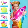 Плавающий водный спорт надувная игрушка дельфин радуга надувная игрушка надувной бассейн пляж день рождения украшение надувной