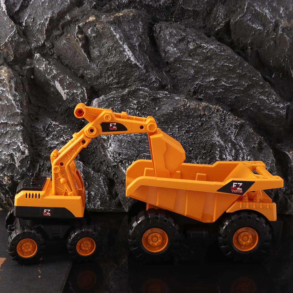 Friction Digging Engineering Car Toy Inertia Driving Excavator Model Kids Toy