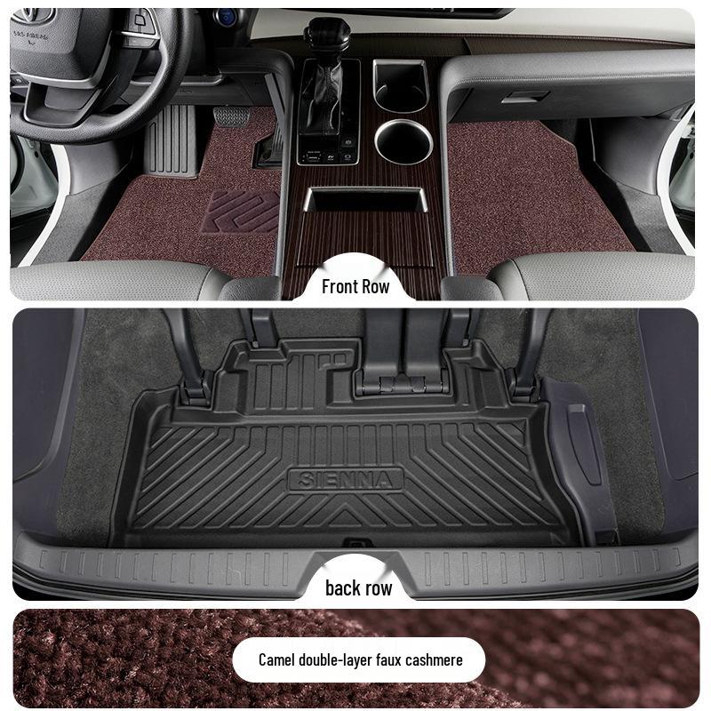 TPE Коврики в салон для Toyota Sienna 7-местная, Первый ряд, 2021-2025