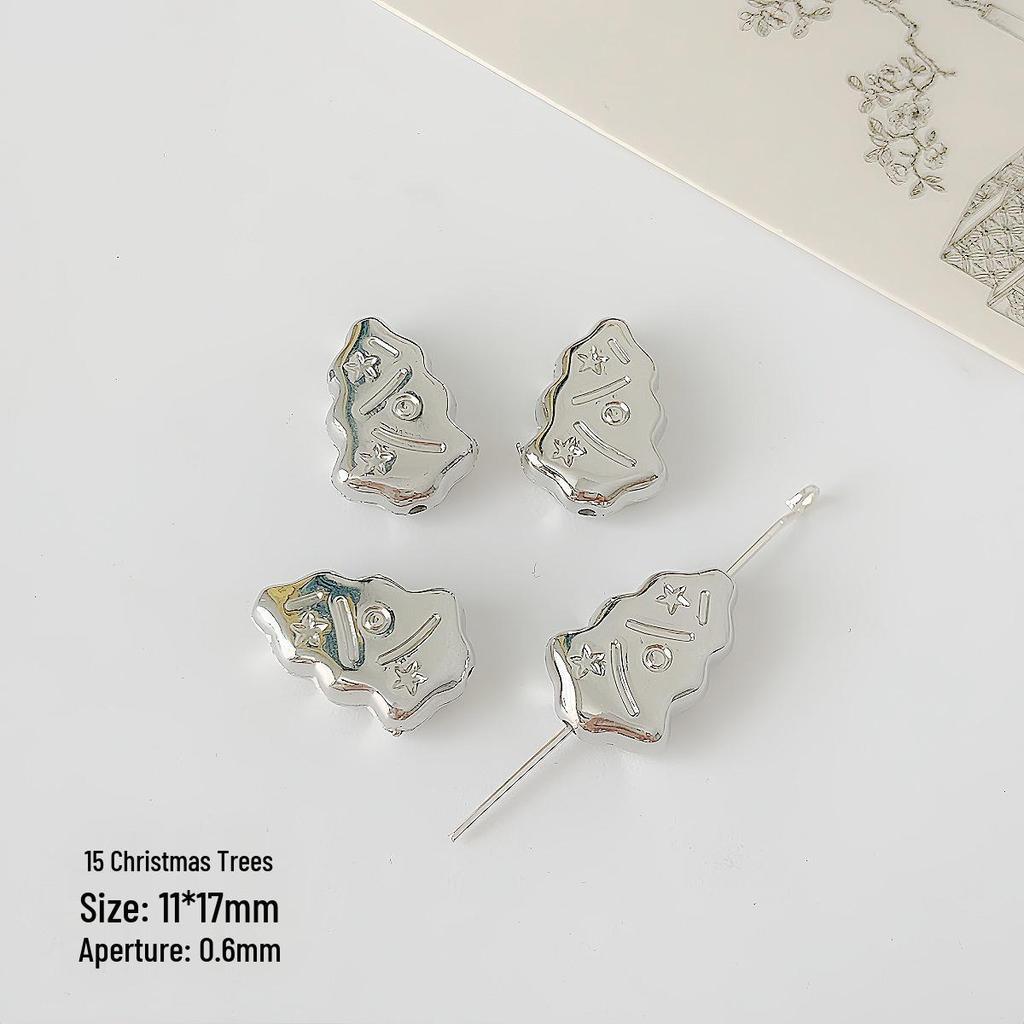 Silver CCB Series: Versatile Spacer Beads - Flower & Heart Designs for DIY Jewelry Making