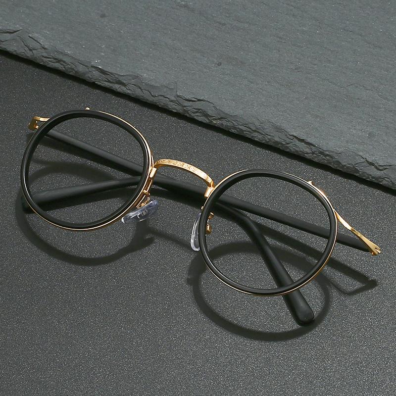 New Retro Brand Design Anti Blue Light Reading Glasses For Men And Women Fashion Korean Round Frame Presbyopic Glasses