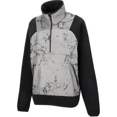 Толстовка с длинными рукавами и воротником-стойкой с принтом «Сезоны тай-дай», женские топы, черный 522582-01