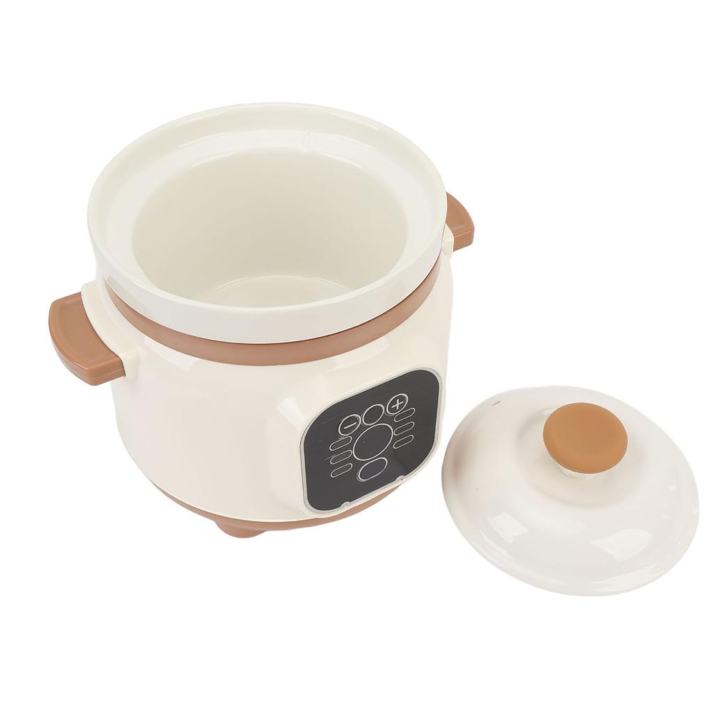 235W Electric Stew Pot 1.8L Capacity Stew Cooker for Soup Porridge Anti Dry Burning 24 Hour Smart Ti