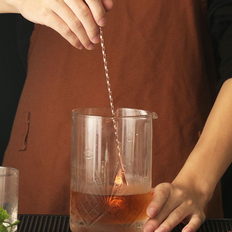 30/40 см ложка для коктейлей из нержавеющей стали, ложка для смешивания, спиральный узор, барная ложка для коктейлей, медное покрытие