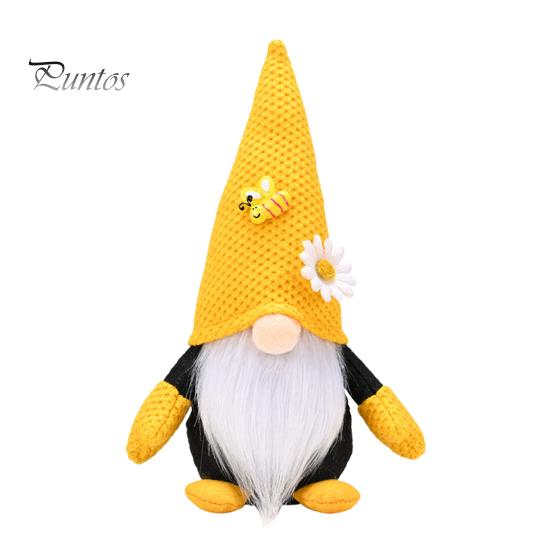 Удачи гном орнамент пчелиный день тематический декор подсолнечника плюшевая кукла фигурка гнома центральная часть праздничное украшение пчелы для вечеринки