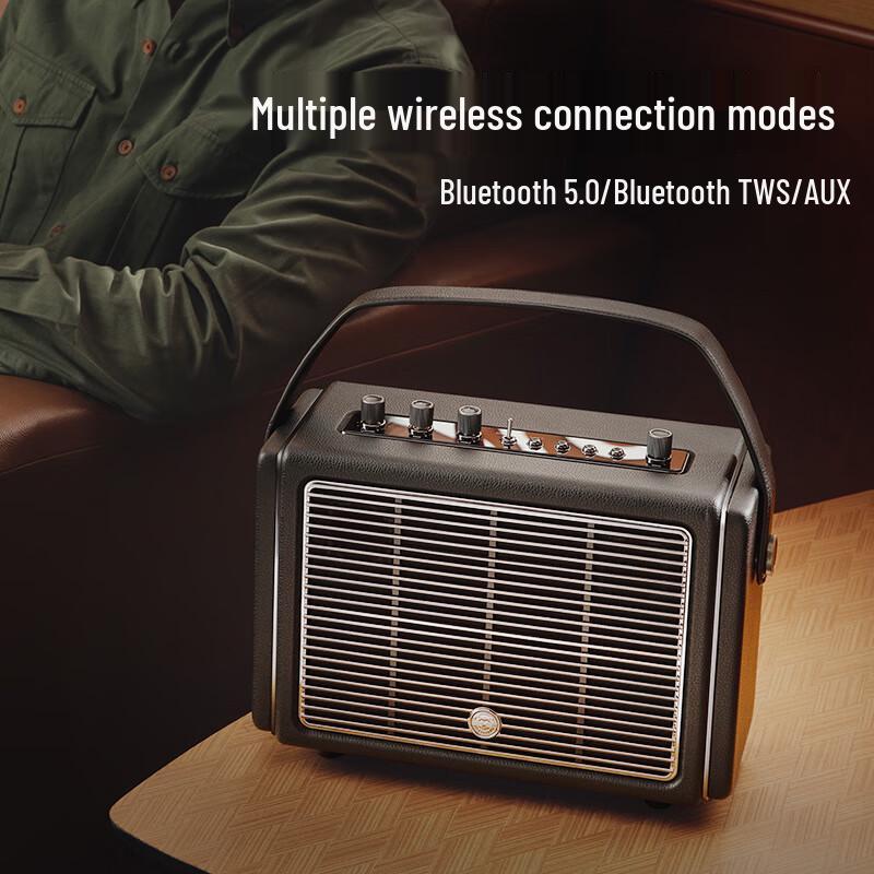 Портативная Bluetooth-колонка Elvis Radio MW-M4, штекер CN (адаптер в комплекте)