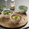 Japanese-Style High-End Rice Bowl Household Ceramic Ramen Bowl Rib Soup Bowl Restaurant Hotel New Kiln-Changed Glaze Tableware