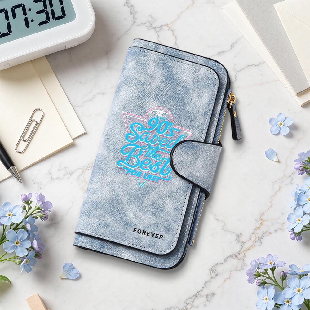 Vintage Printed Long Wallet Fashion Portable Large Capacity Casual Credit Card Holder for Daily Use