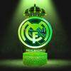 Real Madrid Coat Of Arms Logo Night Light For Kids 16 Led 3D + Remote Control