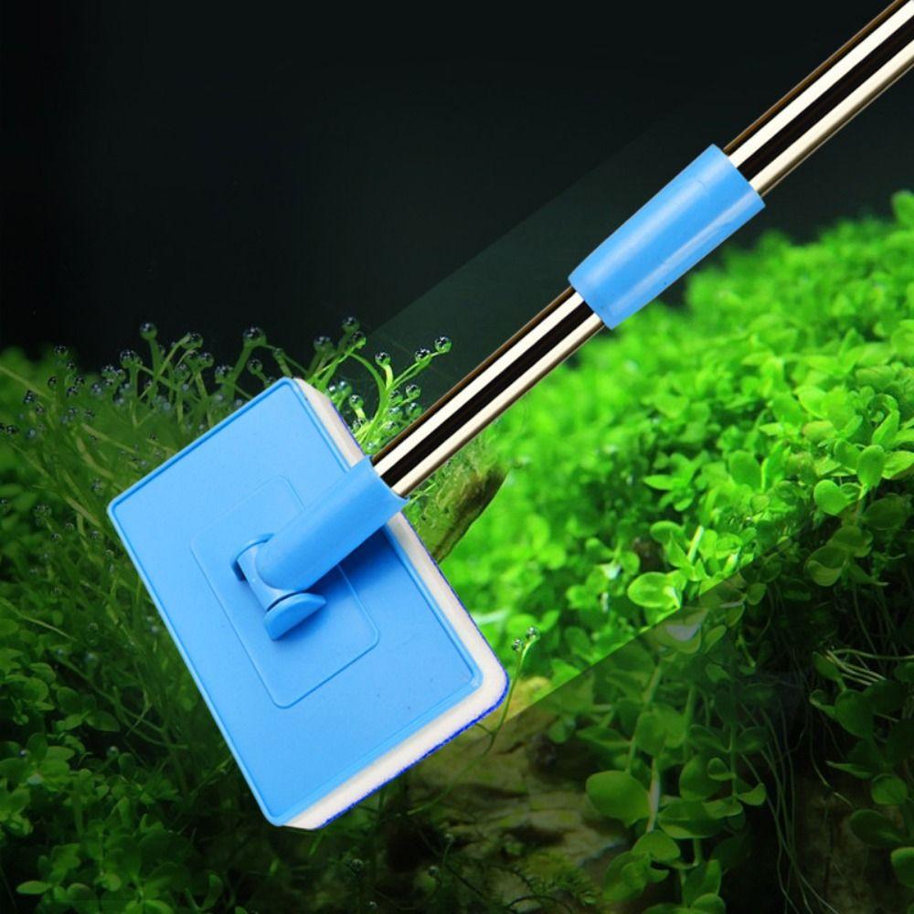 Регулируемый на 180° очиститель для аквариума, телескопический очиститель для стекол, домашний