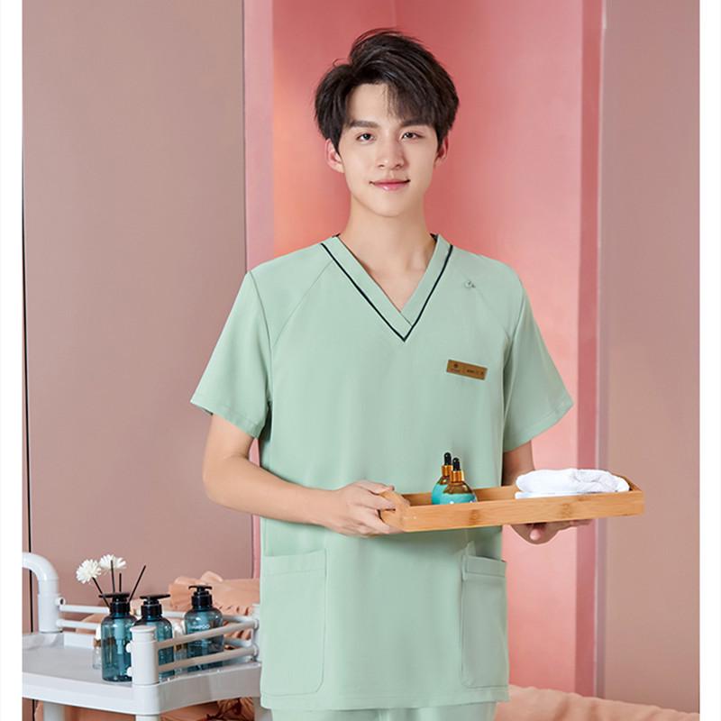 Unisex High-End Spa & Sauna Uniform Set for Beauty Technicians and Postpartum Recovery Specialists.