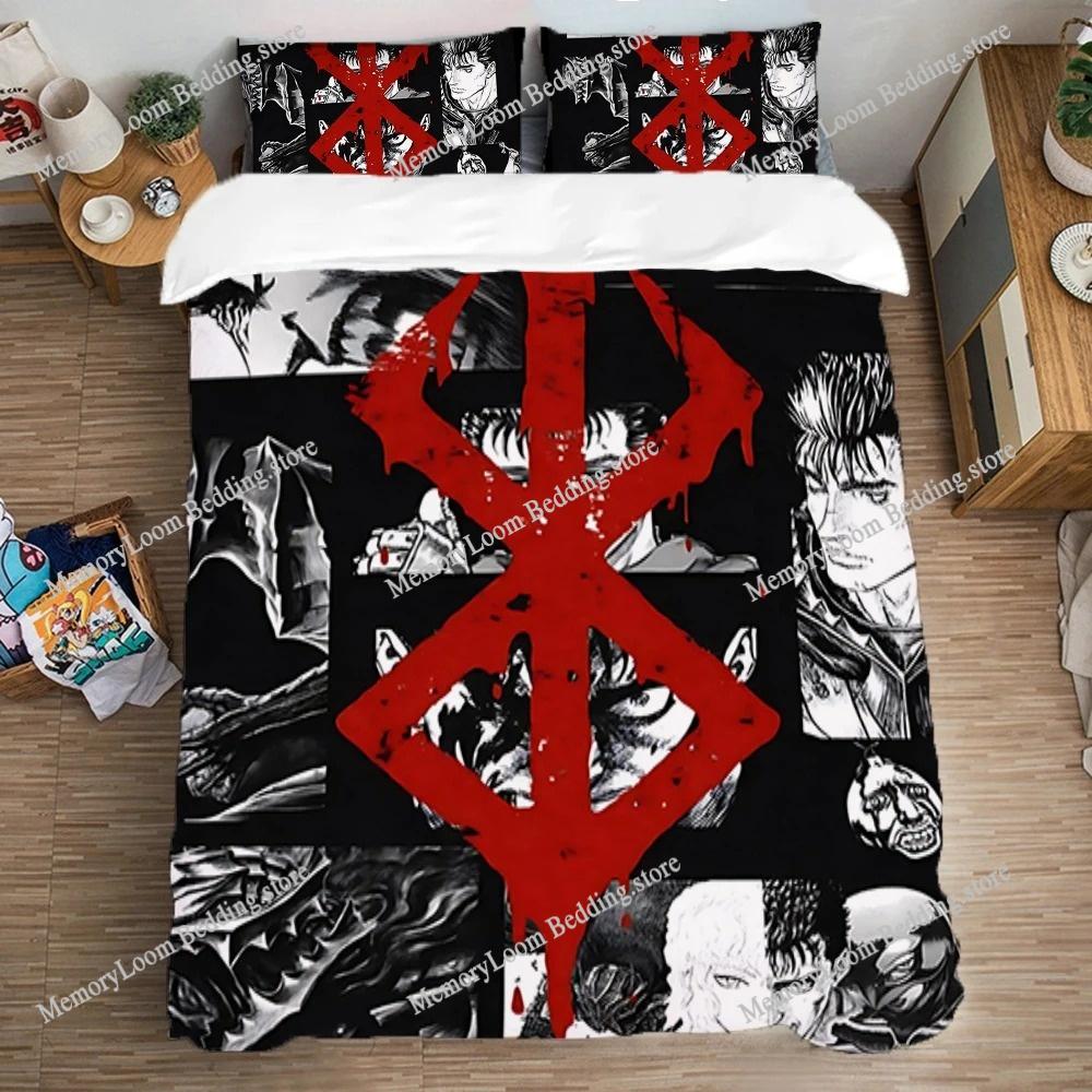 Quilt Cover Set Duvet Covers Bedding Set Double Size Art Berserker-GUTS Fashion Queen Bed Comforter Sets Pillowcase Linen Home
