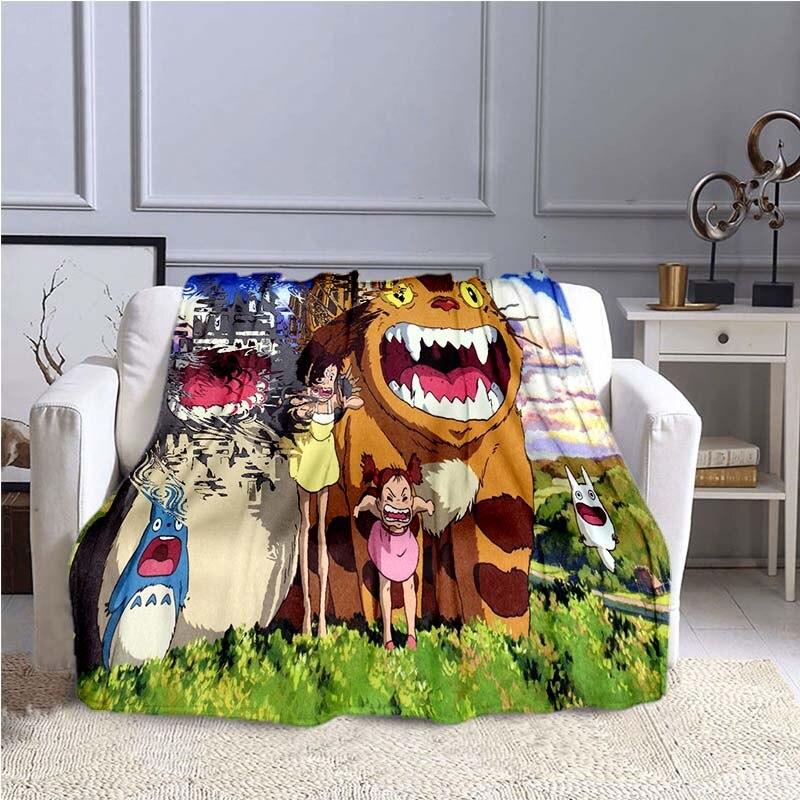 Японский Amime Тоторо Мой сосед Тоторо мультфильм 3D мягкое одеяло легкое фланелевое одеяло