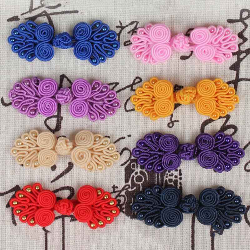 10 шт. нейлоновых пуговиц, китайские пуговицы с узлом, китайские пуговицы ручной работы для костюма «чонсам» в стиле Тан, застежки-узлы