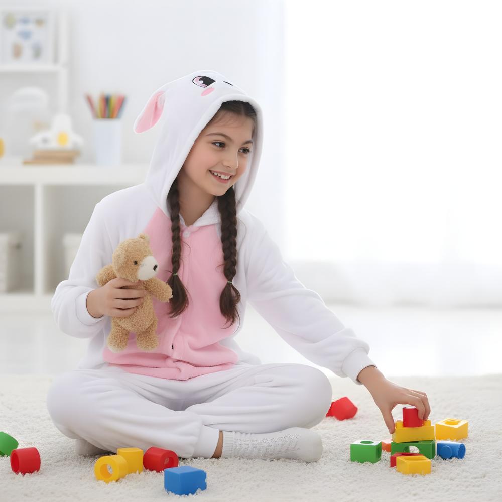 Piżama Onesie Kigurumi Kostium Przebranie Królik Dzieci 105 - 115Cm